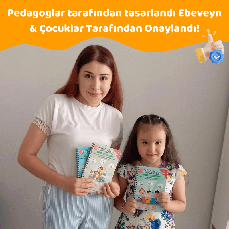 KİDSLAR™ MAGİC LEARN - Kabartmalı Sihirli Yazı Defter Seti