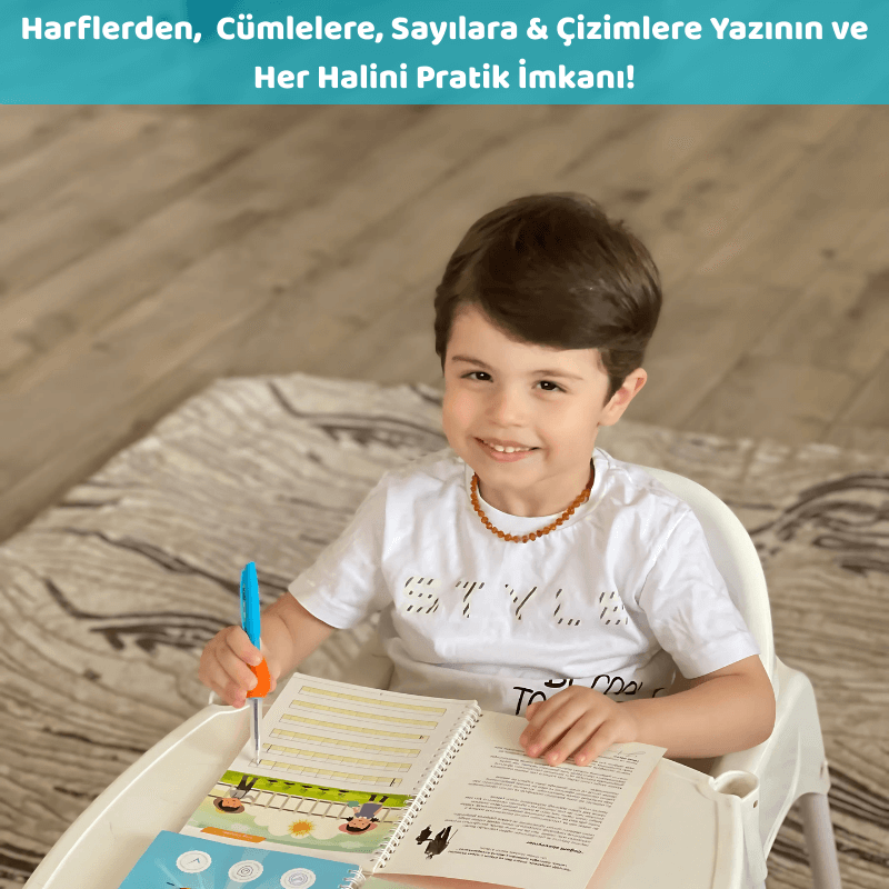 KİDSLAR™ MAGİC LEARN - Kabartmalı Sihirli Yazı Defter Seti