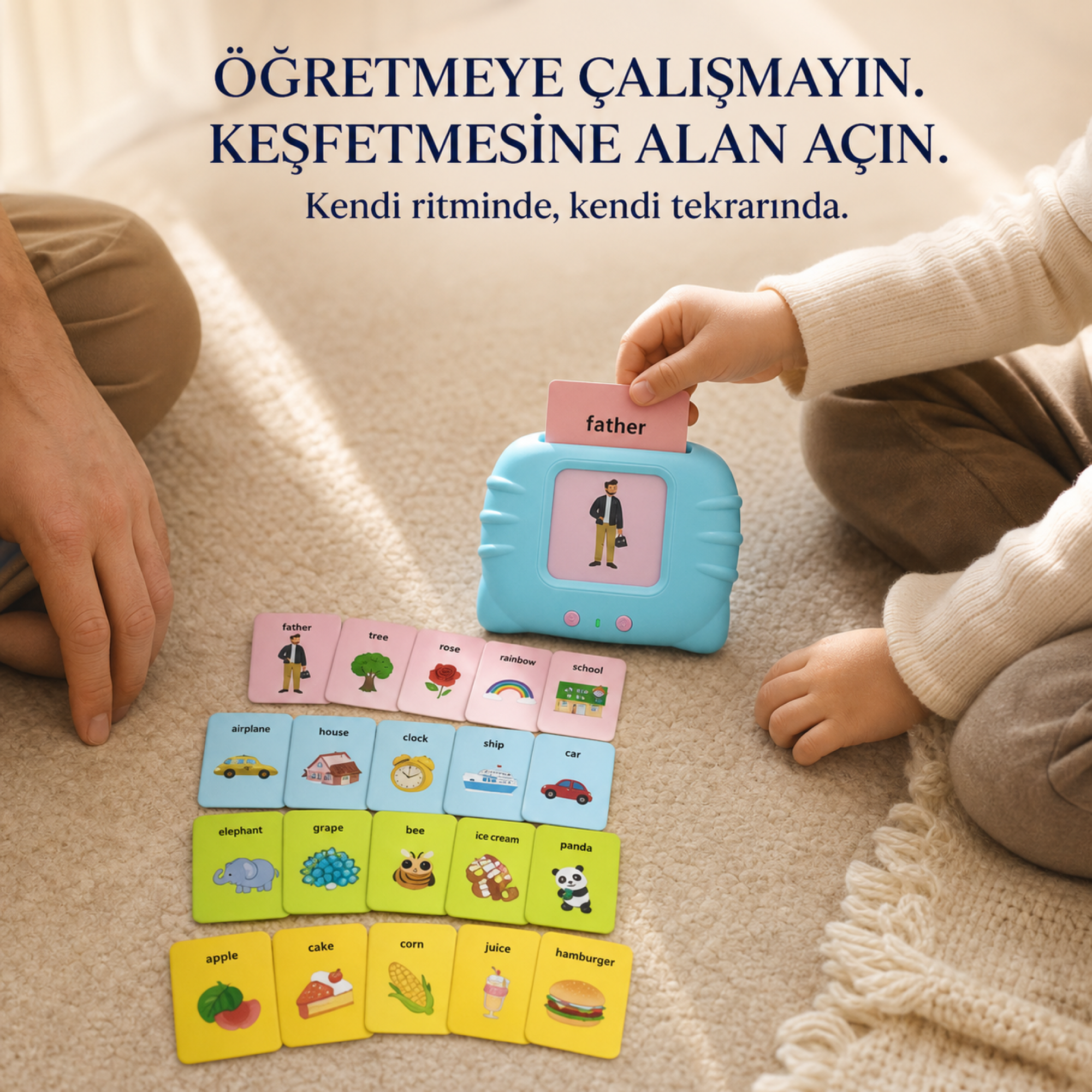 Kidslar® Magic Box – İngilizce Konuşan Kartlar | 112 Kart, 224 Görsel