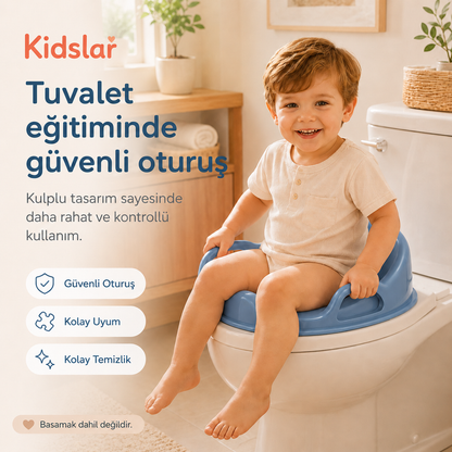 Kidslar Çocuk Klozet Adaptörü (Kulplu)