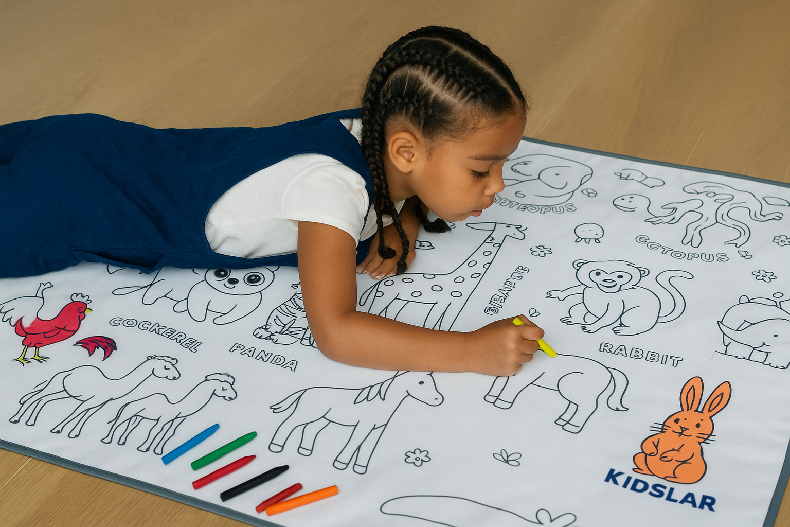 KİDSLAR™ Magic Paint - Yıkanabilir Çizim Halısı 100x150