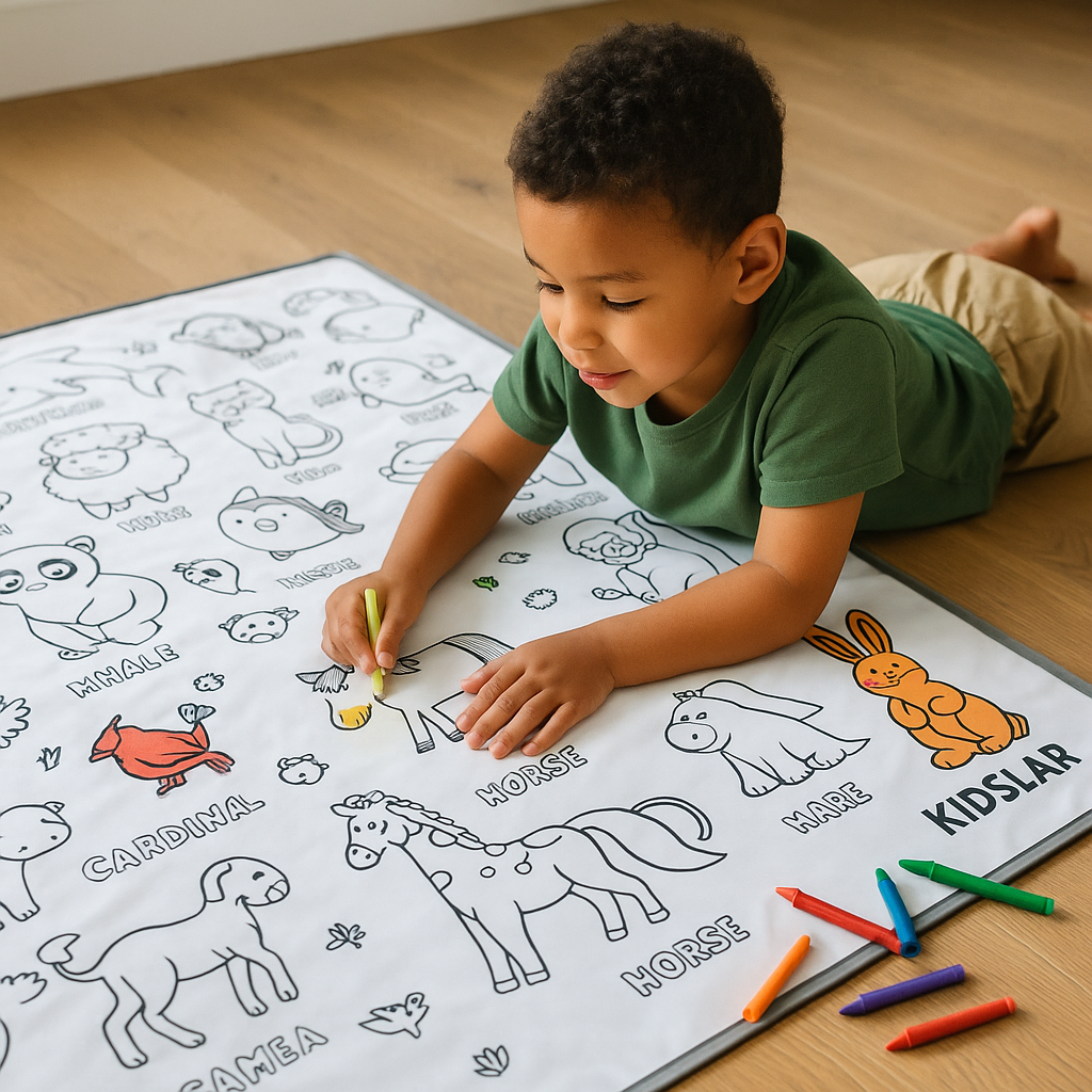 Kidslar®  Magic Paint - Yıkanabilir Çizim Halısı 100x150