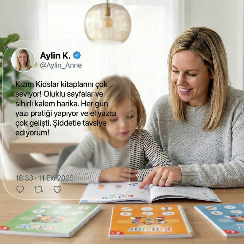 KİDSLAR™ MAGİC LEARN - Kabartmalı Sihirli Yazı Kitap Seti