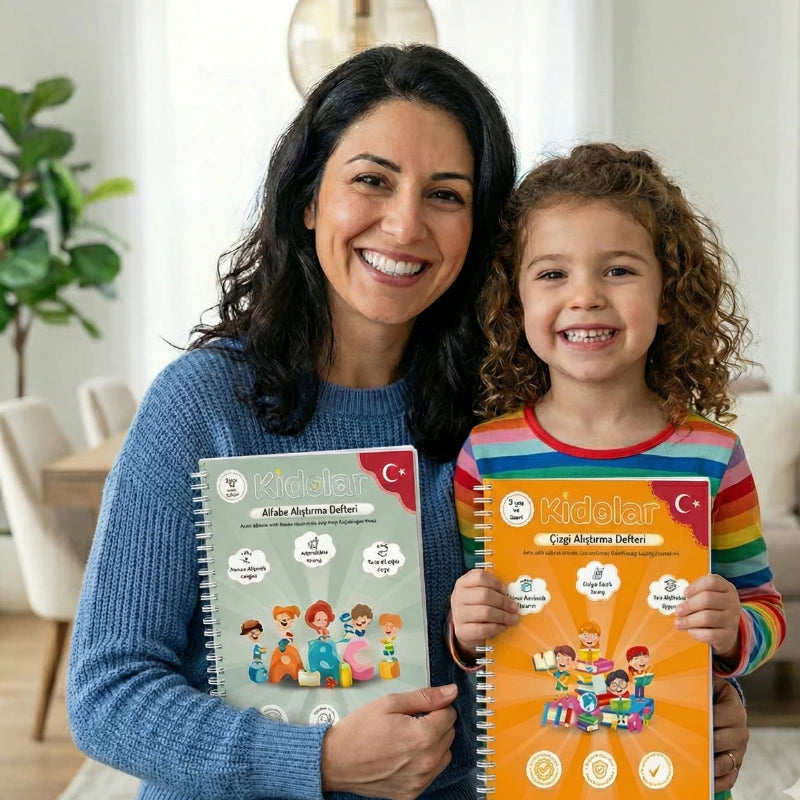 KİDSLAR™ MAGİC LEARN - Kabartmalı Sihirli Yazı Kitap Seti