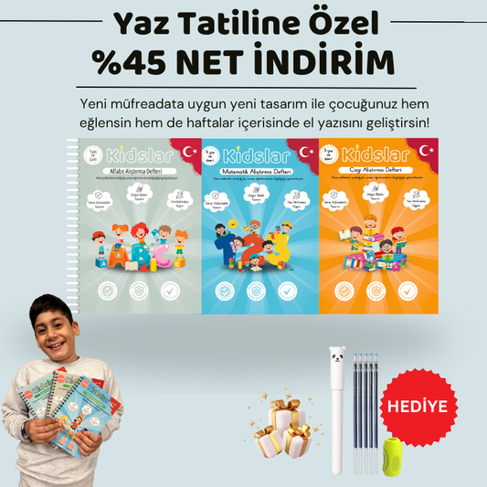 KİDSLAR™ MAGİC LEARN - Kabartmalı Sihirli Yazı Defter Seti