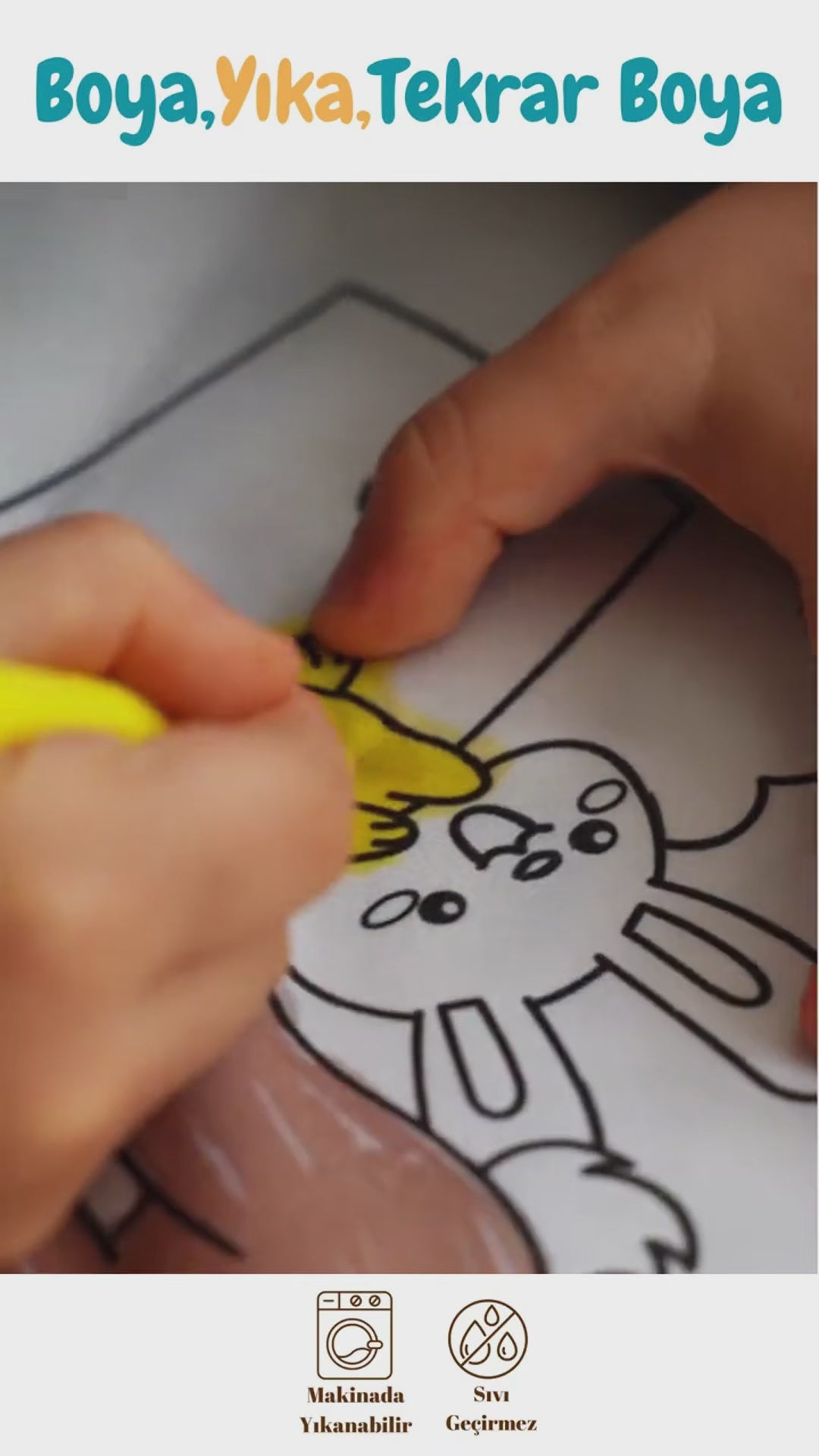 KİDSLAR™ Magic Paint - Yıkanabilir Çizim Halısı 100x150