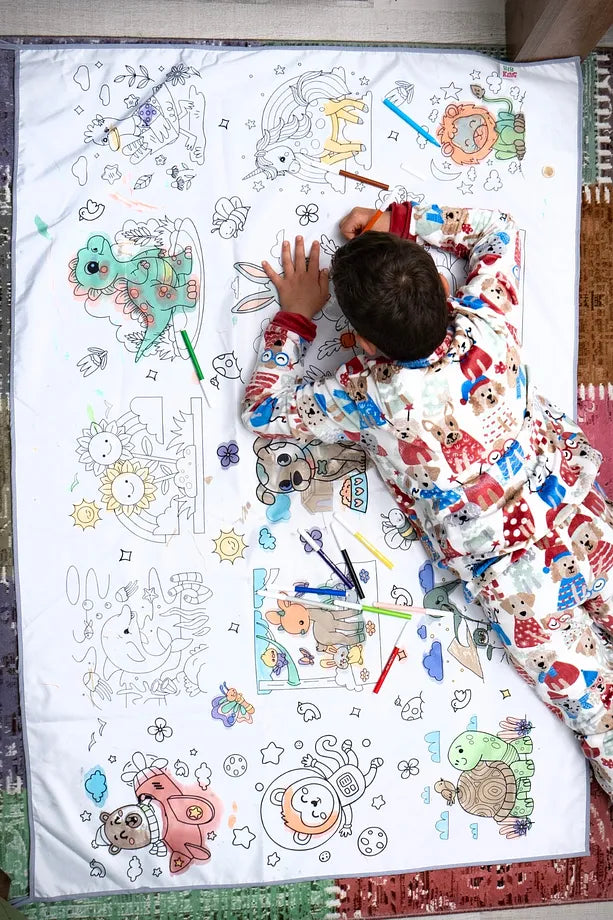 Kidslar®  Magic Paint - Yıkanabilir Çizim Halısı 100x150